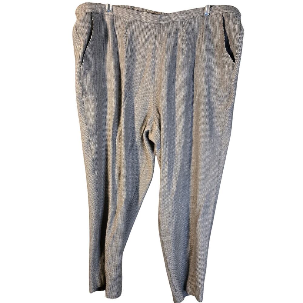 Alfred Dunner 18W Black/White Pull On Pants/Trousers [054]